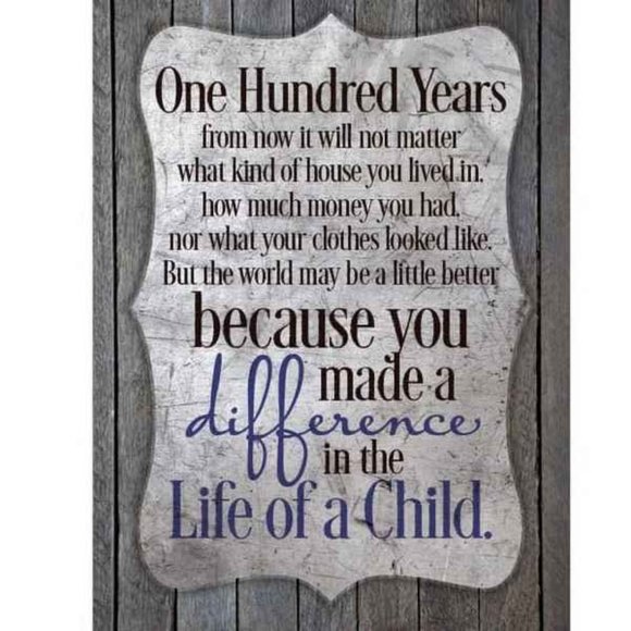 Dexsa One Hundred Years New Horizons Textual Art Wood Plaque - Picture 1 of 1